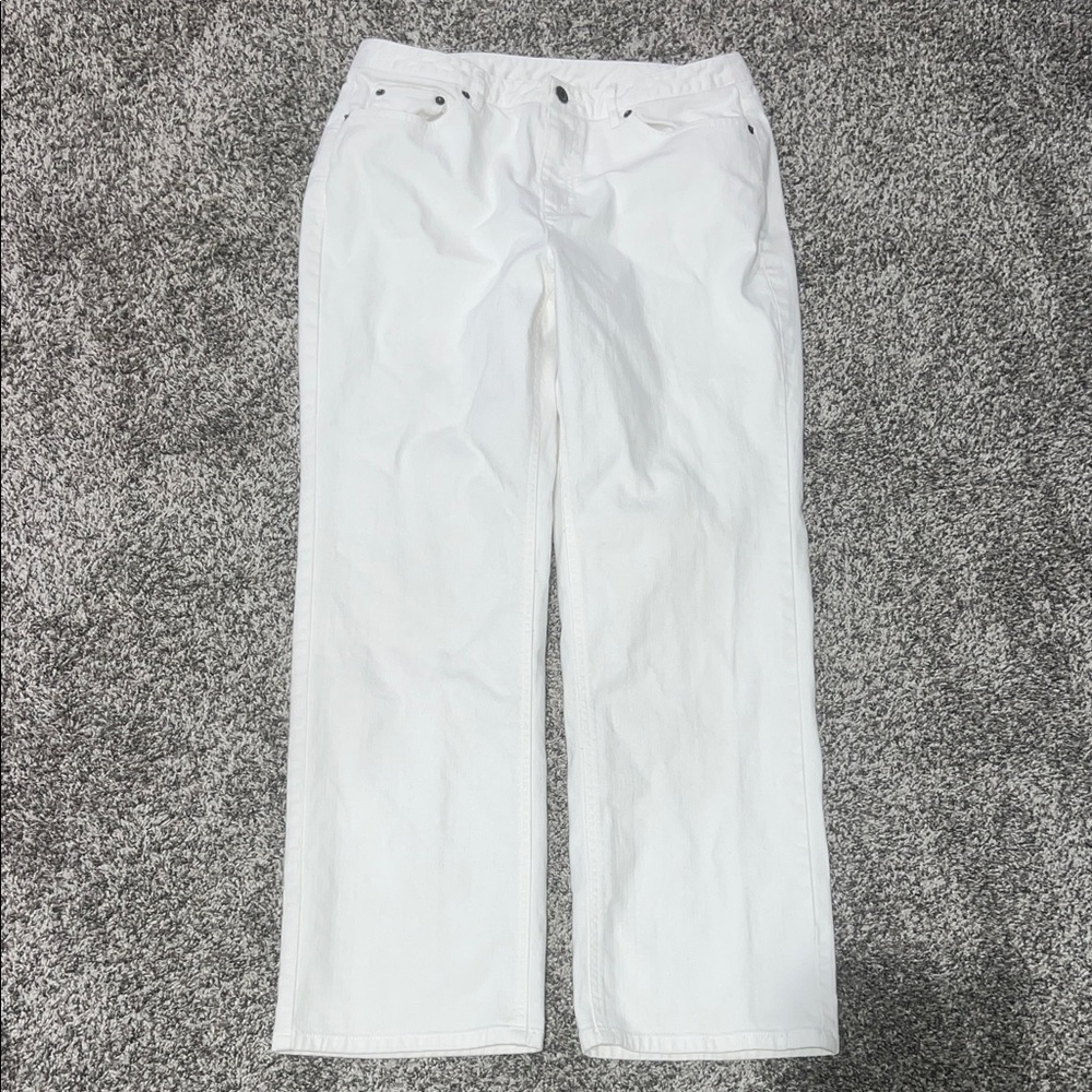 Talbots Women's Boot Cut Jeans - White